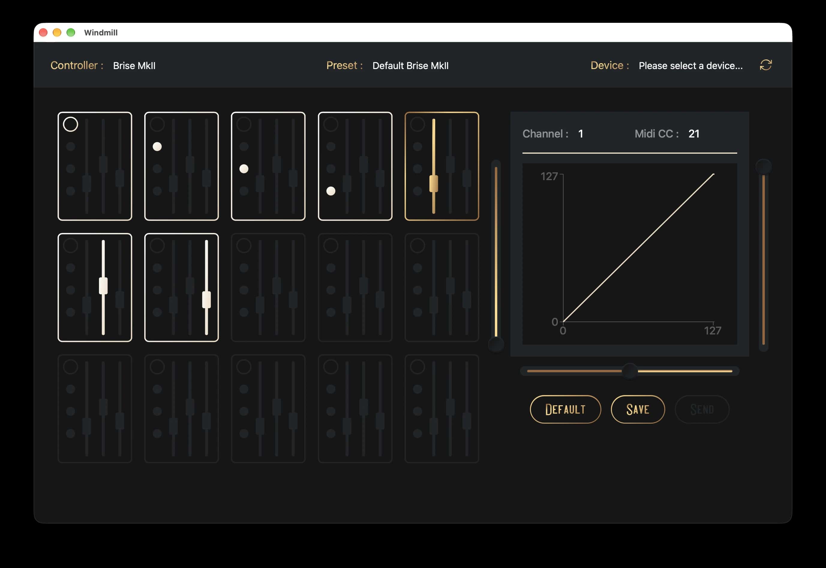 Windmill, the Souffle desktop app, crafting a mapping for Brise