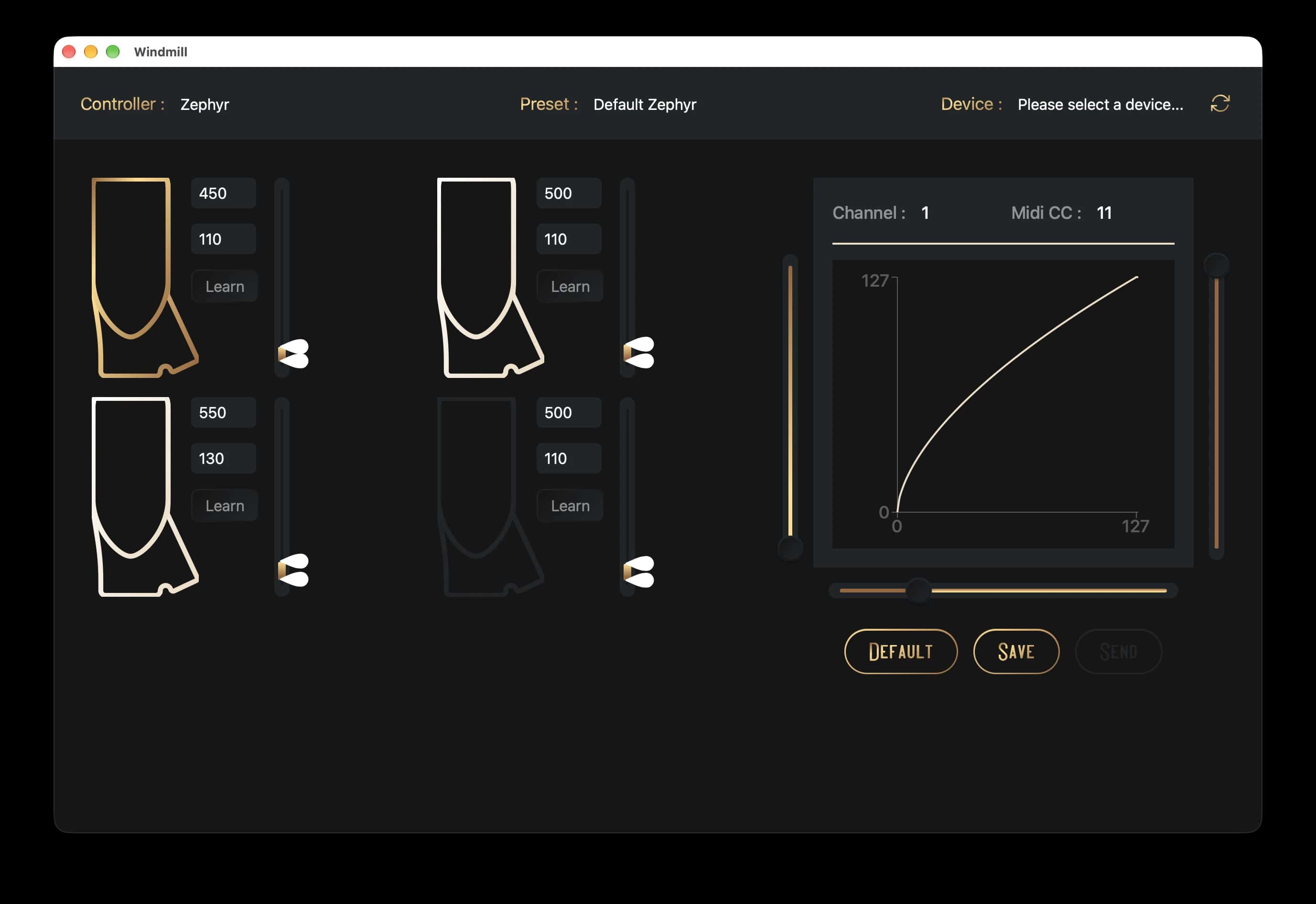 Windmill, the Souffle desktop app, crafting a mapping for Zephyr