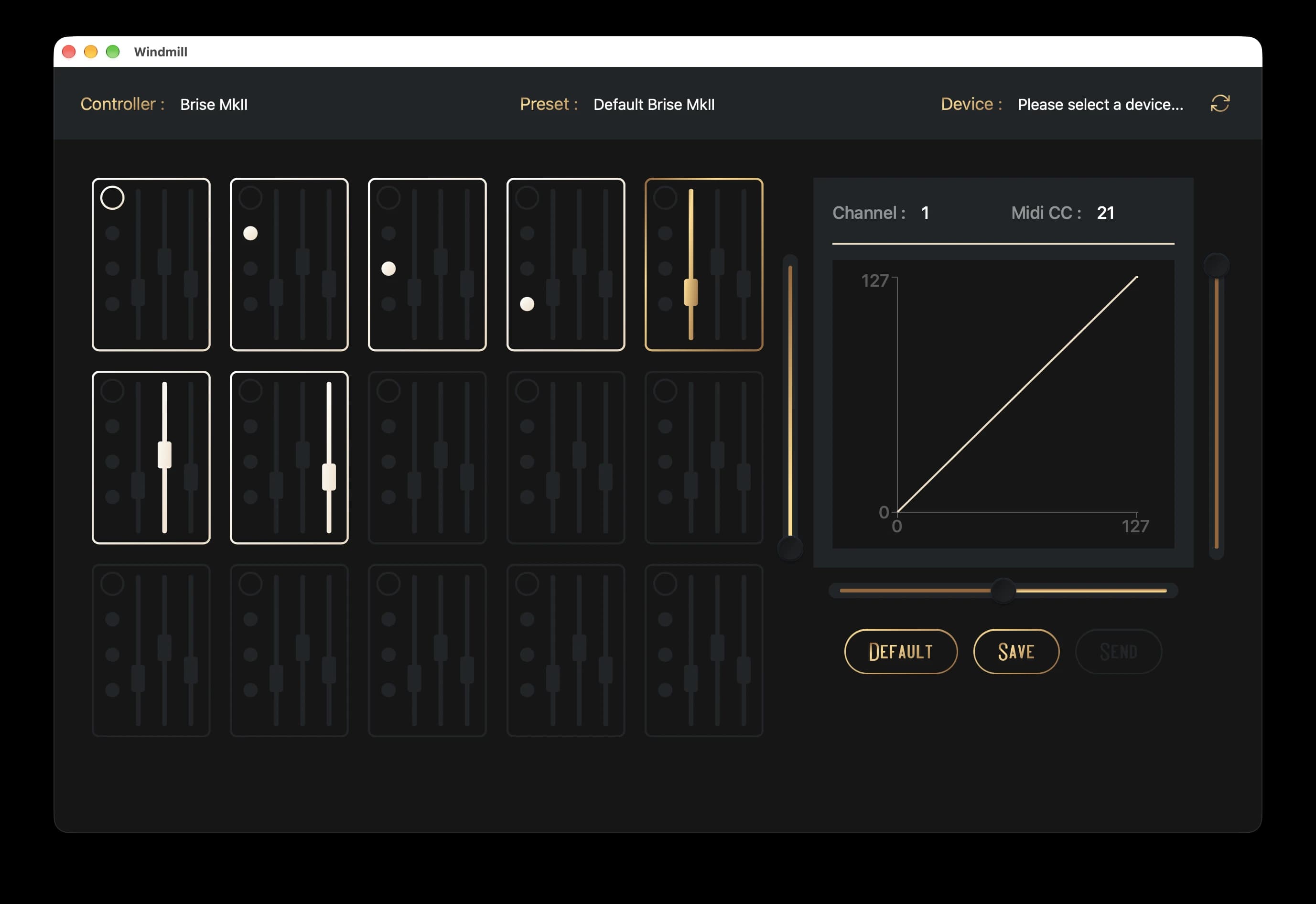 Windmill, the Souffle desktop app, crafting a mapping for Brise