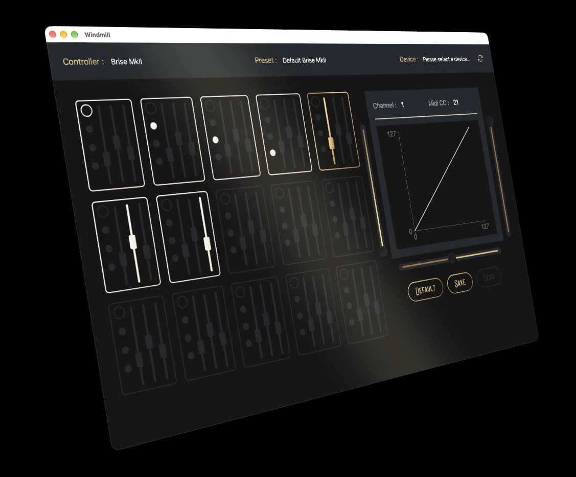 Windmill Preview with Brise: software to customize MIDI mapping and craft presets