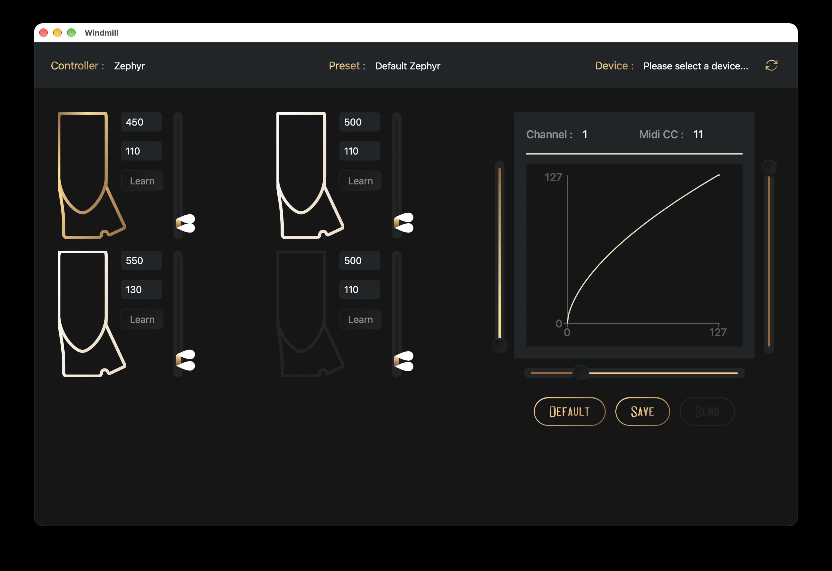 Windmill, the Souffle desktop app, crafting a mapping for Zephyr